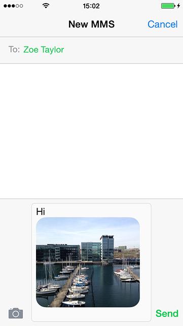 Press Send when you've written your picture message.