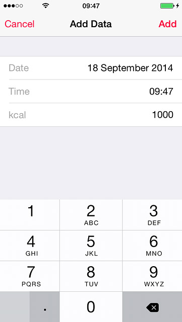 Follow the instructions on the display to select the required date or time.Press Add.