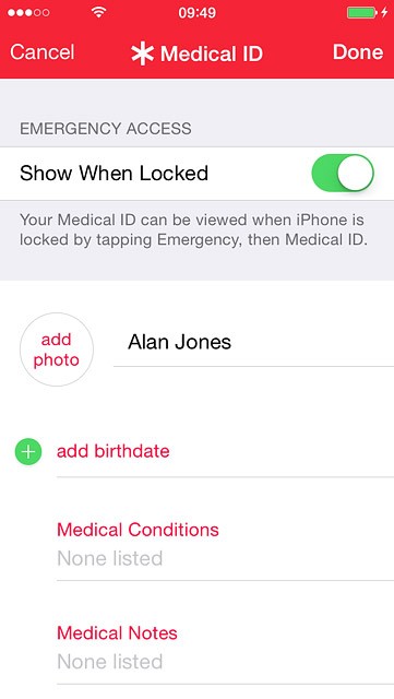 Press the indicator next to 