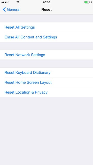Press Reset All Settings.