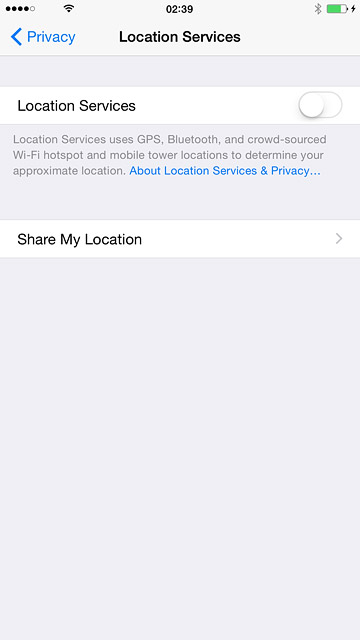 Press the indicator next to 