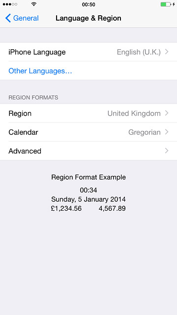 Press iPhone Language.