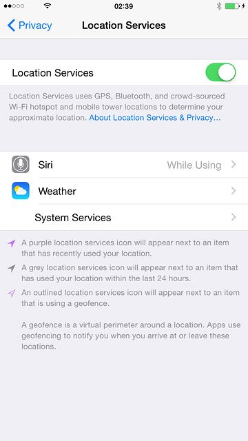 Press the required application.