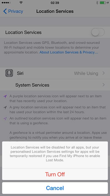 If you turn off the function:Press Turn Off.