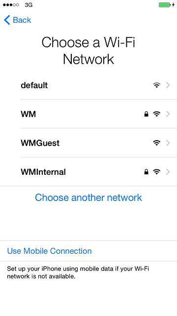 To activate your phone using Wi-Fi:Press the required Wi-Fi network or Choose another network.Follow the instructions on the display to connect to the required Wi-Fi network.