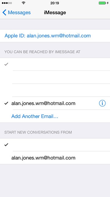 Follow the instructions on the display to log on.Press Add Another Email....