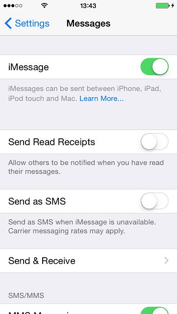 Press Send & Receive.