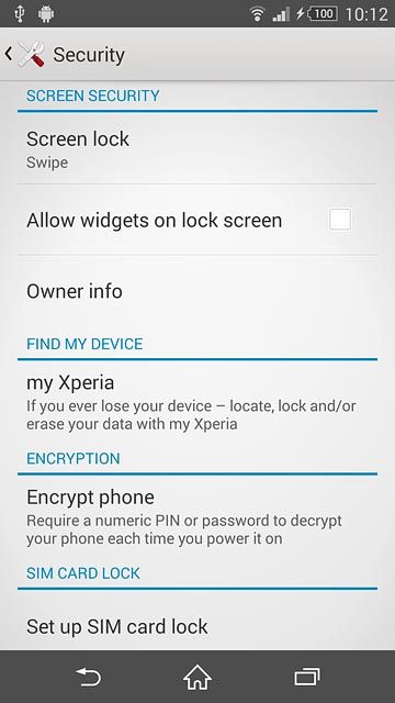 Press Set up SIM card lock.