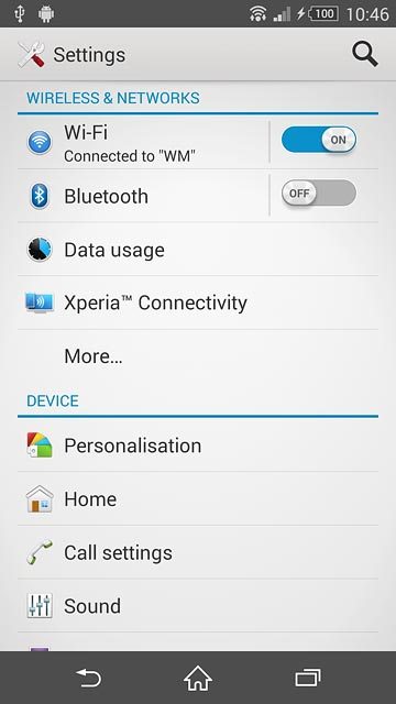 Press Bluetooth.