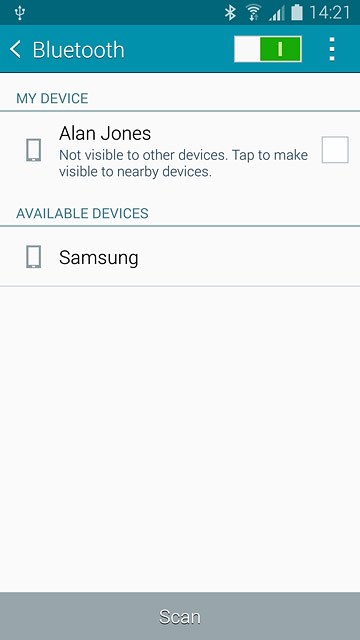 Make sure the other device is turned on and is ready to connect via Bluetooth.Your phone now searches for devices and after a moment, a list of Bluetooth devices within range is displayed.Press the required Bluetooth device.Follow the instructions on the display to pair the Bluetooth device with your phone.The new device is displayed on the list of paired devices.