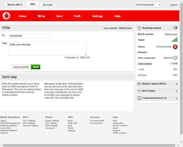 Click Enter your message and write the text message.