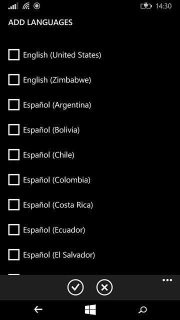 Press the required language.