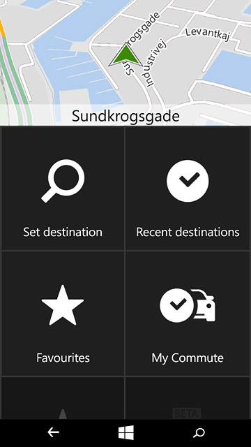 Press Favourites.Your favourite locations are displayed.