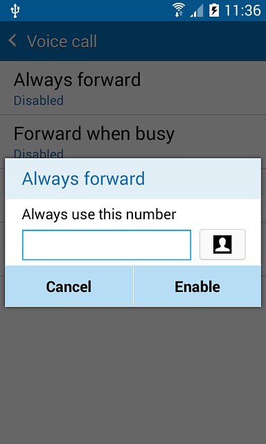 Key in +61414121121 and press Enable.