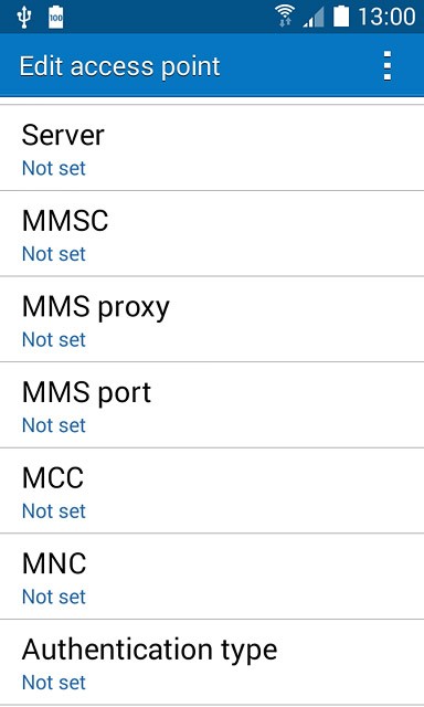 Press Authentication type.