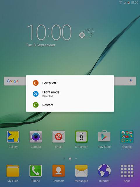 how to power off a samsung tablet