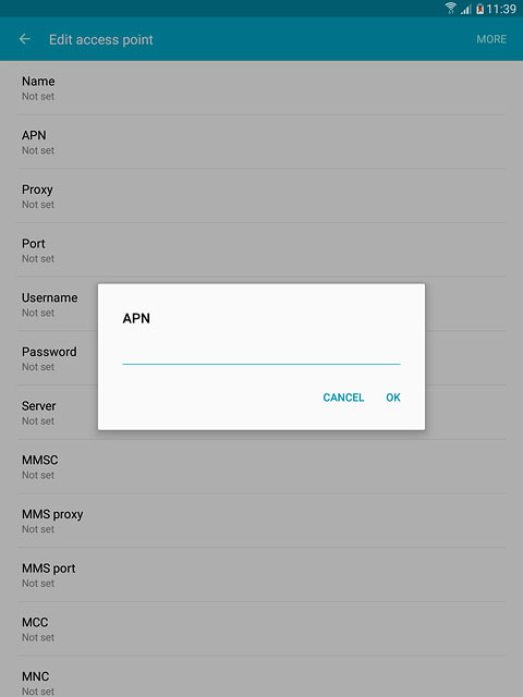 Key in live.vodafone.com and press OK.