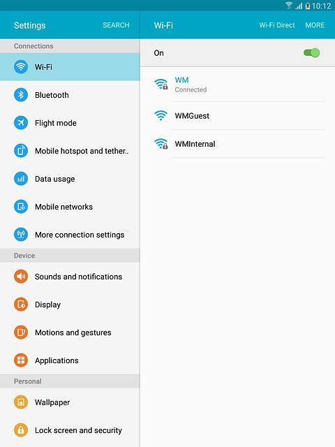 Press Mobile networks.