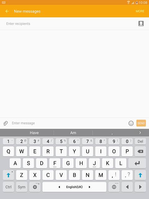 Slide your finger right or left on space to select the required language.