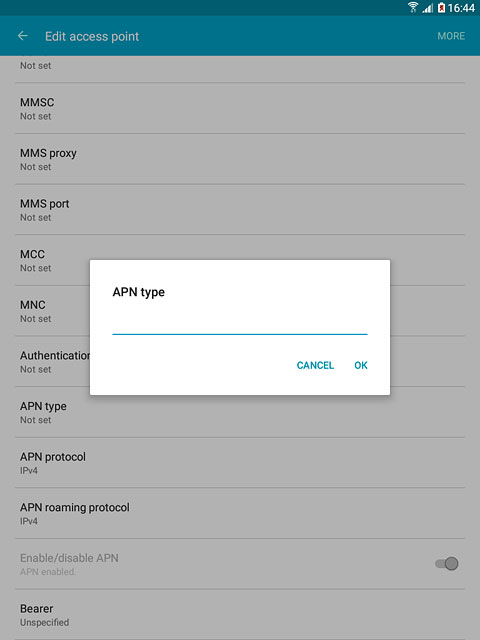Key in mms and press OK.