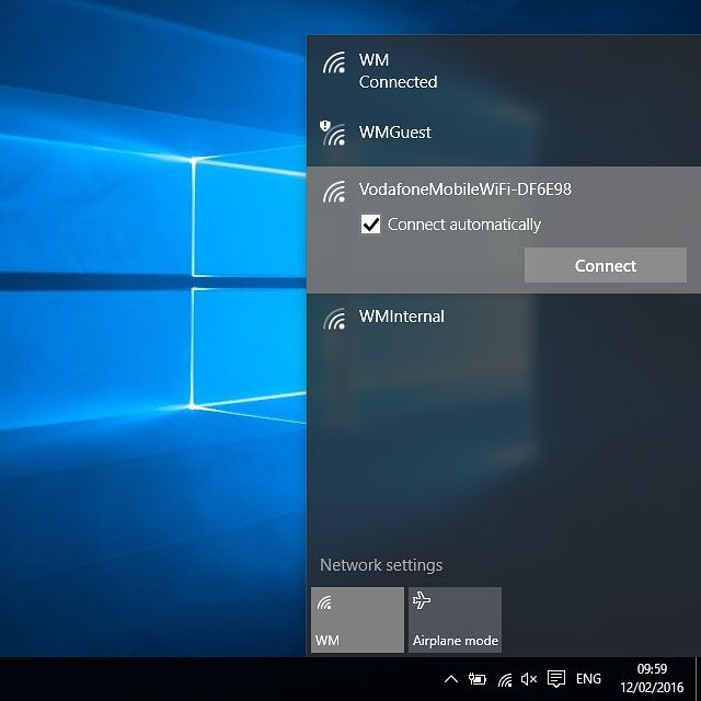 Highlight the name of your Wi-Fi hotspot and click Connect.