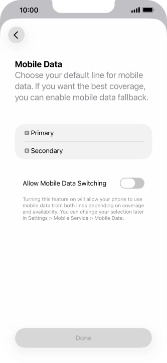 Press the required price plan.