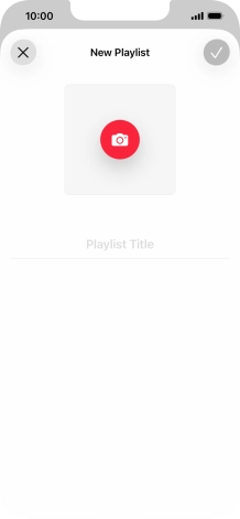 Press the text input field and key in a name for the playlist.