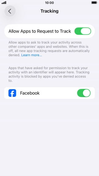 Press the indicator next to 