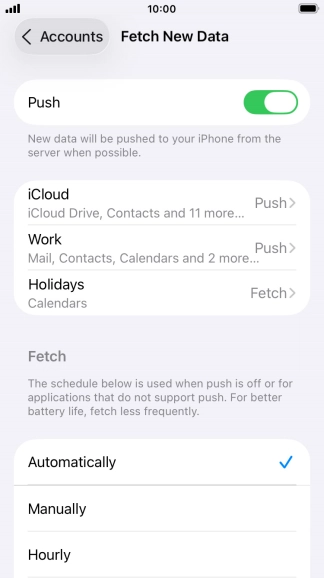 Press the indicator next to 