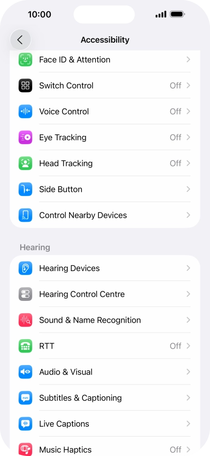 Press the required category below 