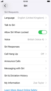 Press the indicator next to 
