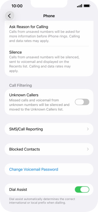 Press Silence to turn on the function.