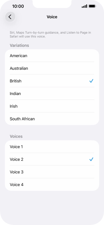 Press the required accent.
