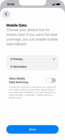 Press the indicator next to 