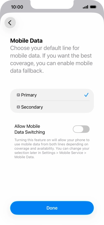 Press the indicator next to 