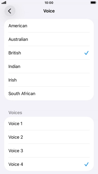Press the required accent.