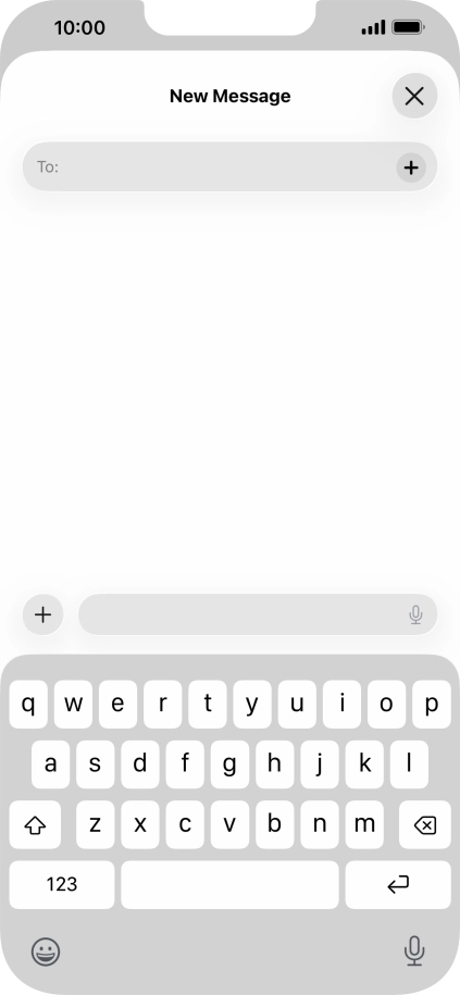 Press To: and key in the first letters of the recipient's name.