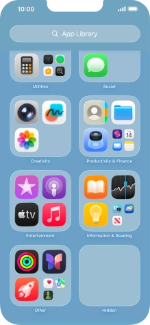 The app is now placed in the Hidden folder in the App Library.