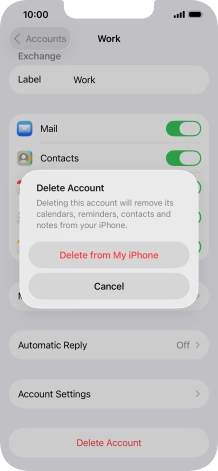 Press Delete from My iPhone.