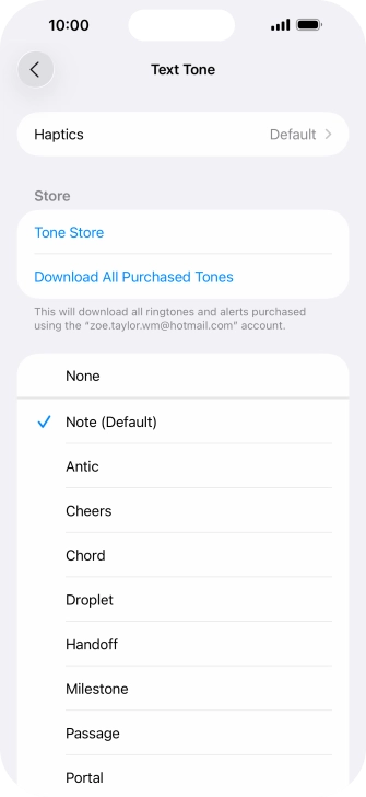 Press the required message tones to hear them.