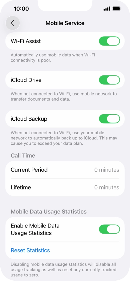 Press the indicator next to 