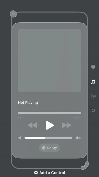 Press the remove icon on the required Control Centre page to remove it from Control Centre.