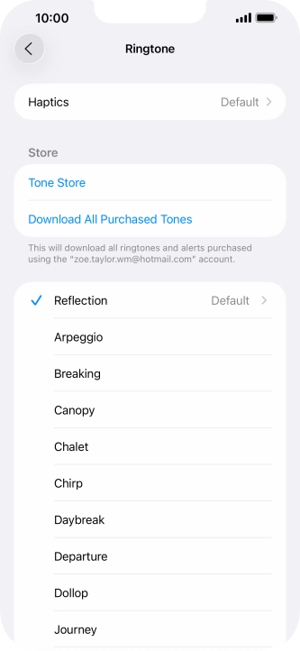 Press the required ring tones to hear them.