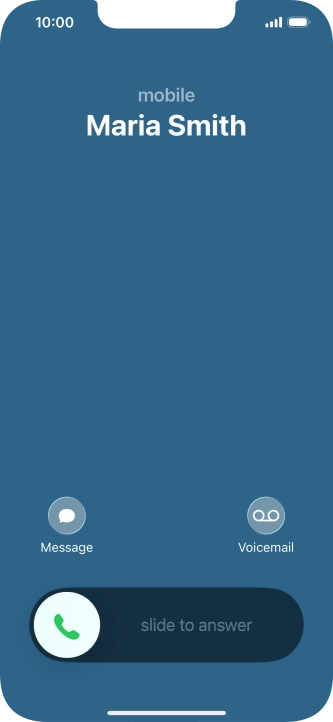 Press and drag the accept call icon right.