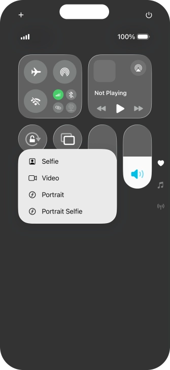 Press and hold the required function to see more actions.