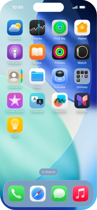 Press and hold anywhere on the home screen.