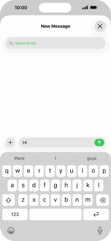 Press the send icon.