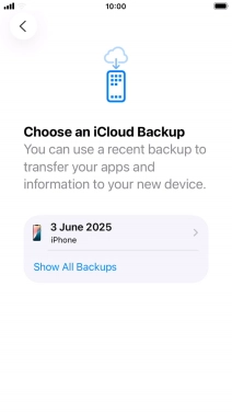 Press the required backup and your phone restores the content of the selected backup. Subsequently, follow the instructions on the screen to set up your phone and prepare it for use.