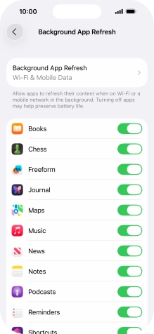 Press Background App Refresh.