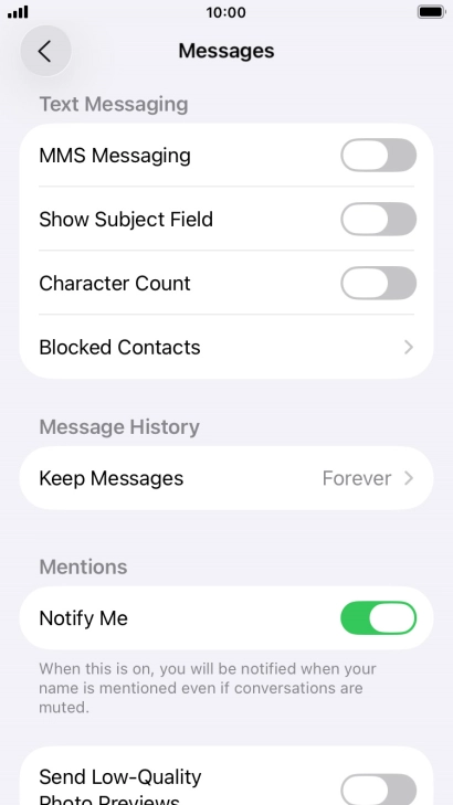 Press the indicator next to 